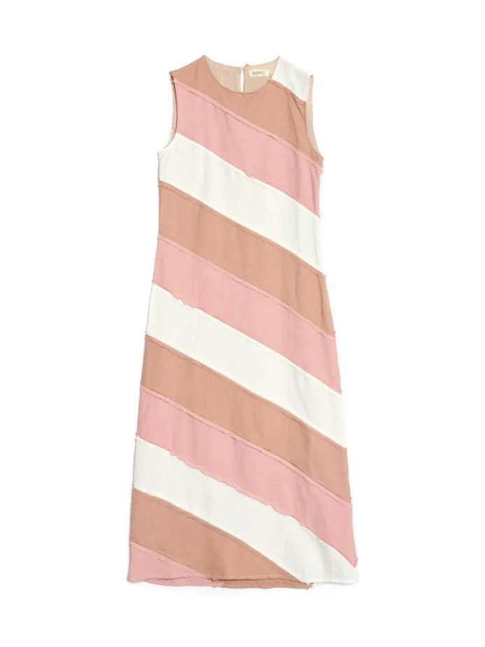 Sister Jane Dresses Women Ghospell Bea Striped Midi Dress Nude Blush Ivory Sister Jane Dresses Women Ghospell Bea Striped Midi Dress Nude Blush Ivory