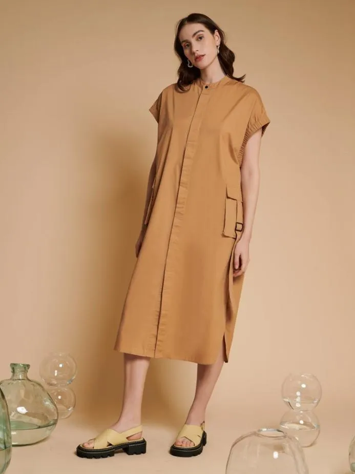 Sister Jane Dresses Women Ghospell Iona Cargo Shirt Dress Tan