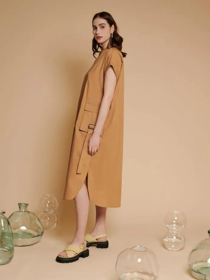 Sister Jane Dresses Women Ghospell Iona Cargo Shirt Dress Tan Sister Jane Dresses Women Ghospell Iona Cargo Shirt Dress Tan