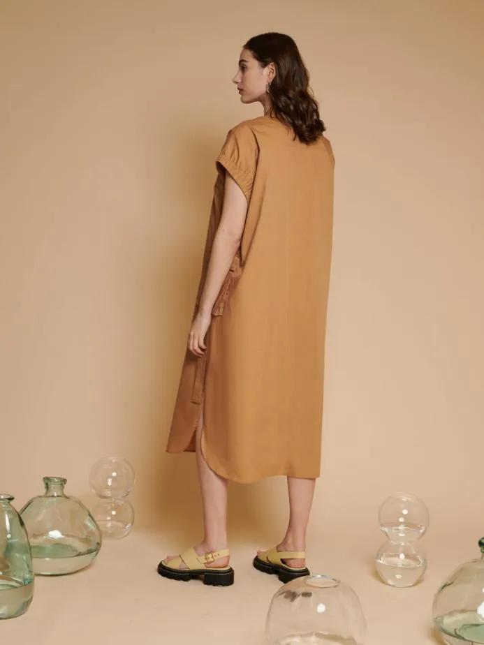 Sister Jane Dresses Women Ghospell Iona Cargo Shirt Dress Tan Sister Jane Dresses Women Ghospell Iona Cargo Shirt Dress Tan