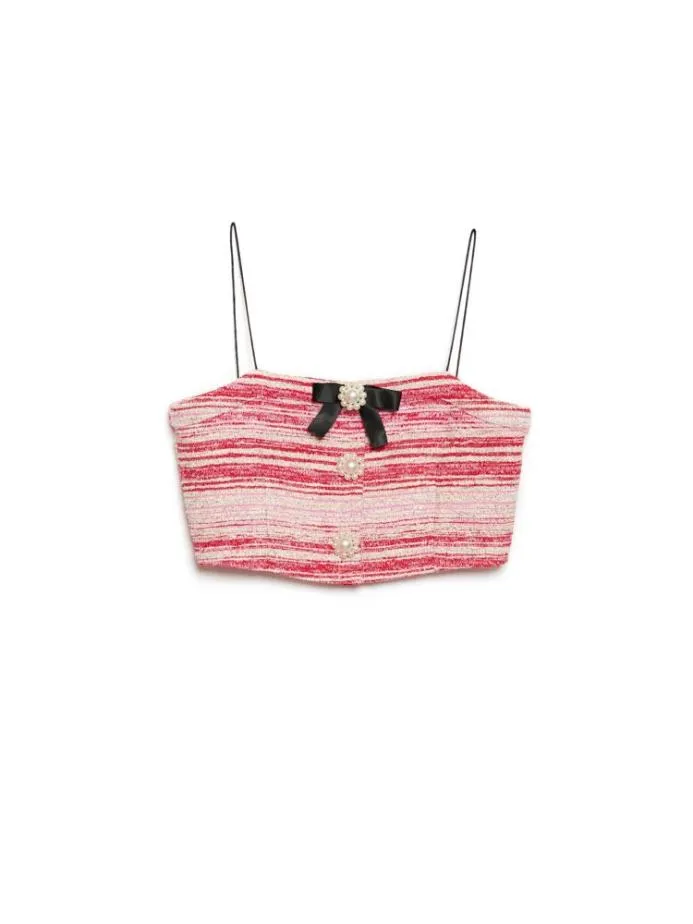 Sister Jane Tops Women DREAM Harp Boucle Cami Top Ruby Red