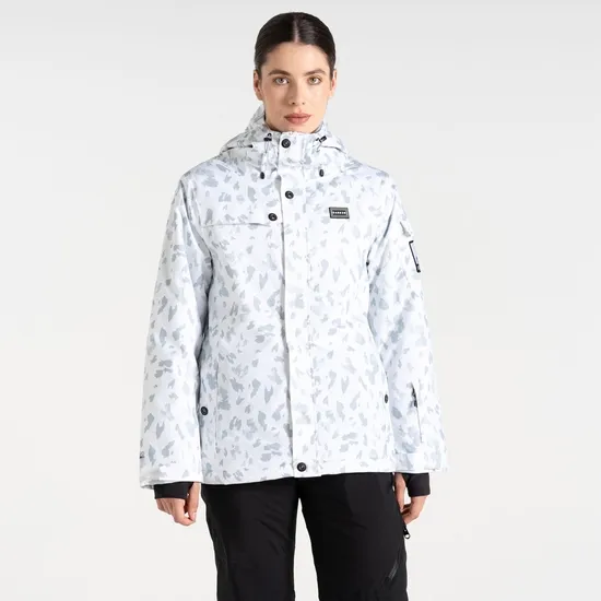 Ski Life Jacket White Dash Print Women Dare 2b Ski Jackets