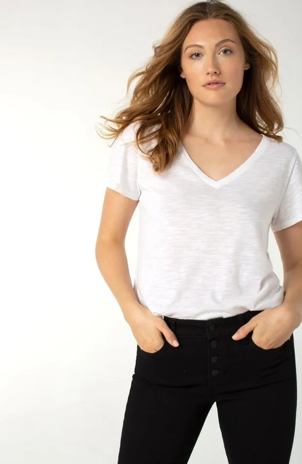 Skinny Women Liverpool Los Angeles Abby Ankle Skinny With Exposed Buttons Eco Black Rinse