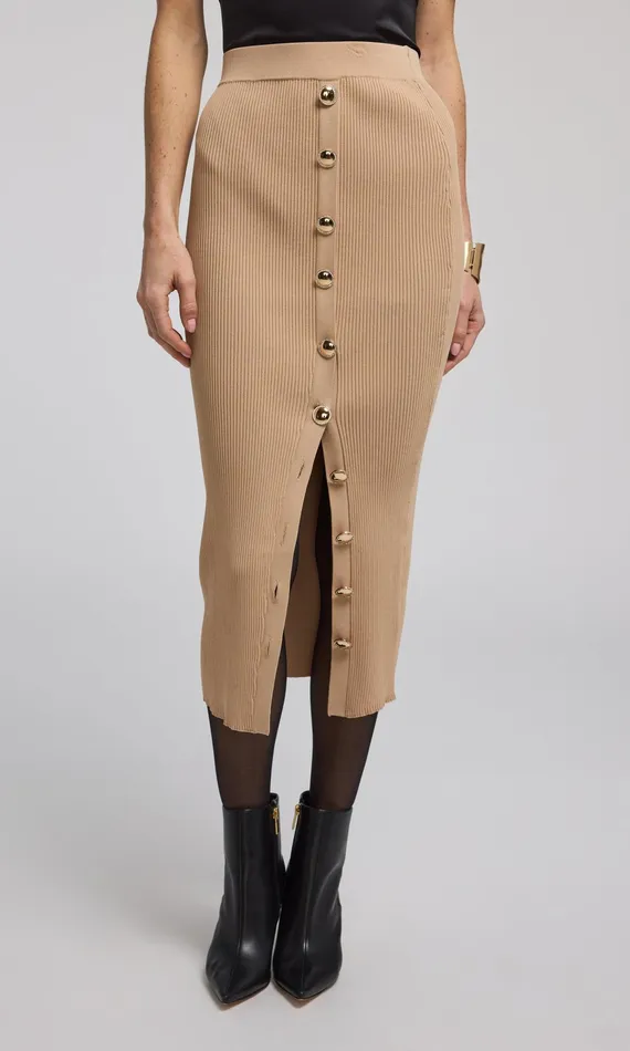 Skirts Women Generation Love Clothing Addie Rib Skirt Camel