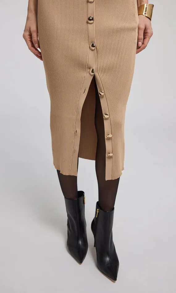 Skirts Women Generation Love Clothing Addie Rib Skirt Camel