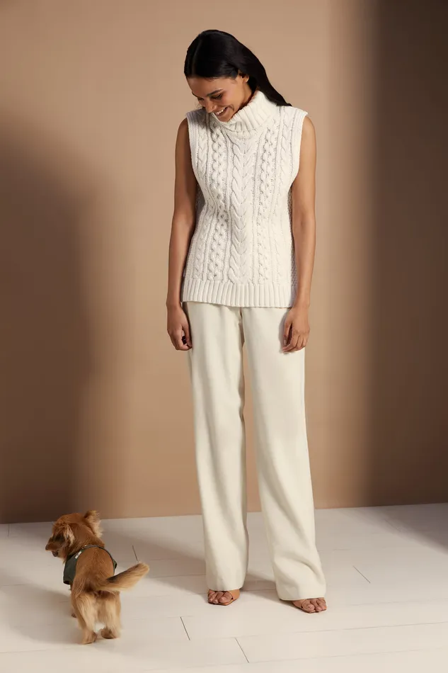 Sleeveless Knit Natural Women Holland Cooper Knitwear