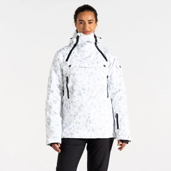 Slide Out Overhead Ski Jacket White Dash Print Women Dare 2b Ski Jackets