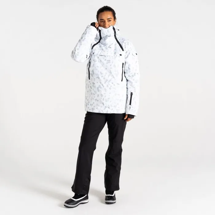 Slide Out Overhead Ski Jacket White Dash Print Women Dare 2b Ski Jackets