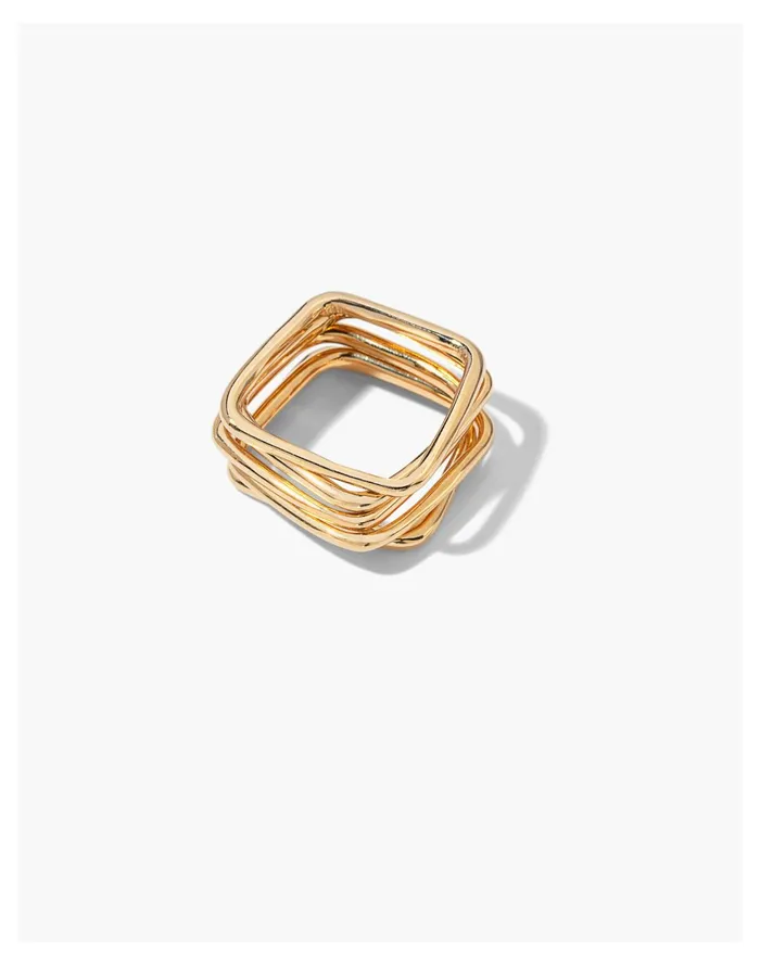 SOKO Laini Stacking Rings Gold Women Madewell Rings