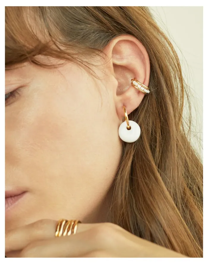 SOKO Samburu Ear Cuff White Women Madewell Earrings SOKO Samburu Ear Cuff White Women Madewell Earrings
