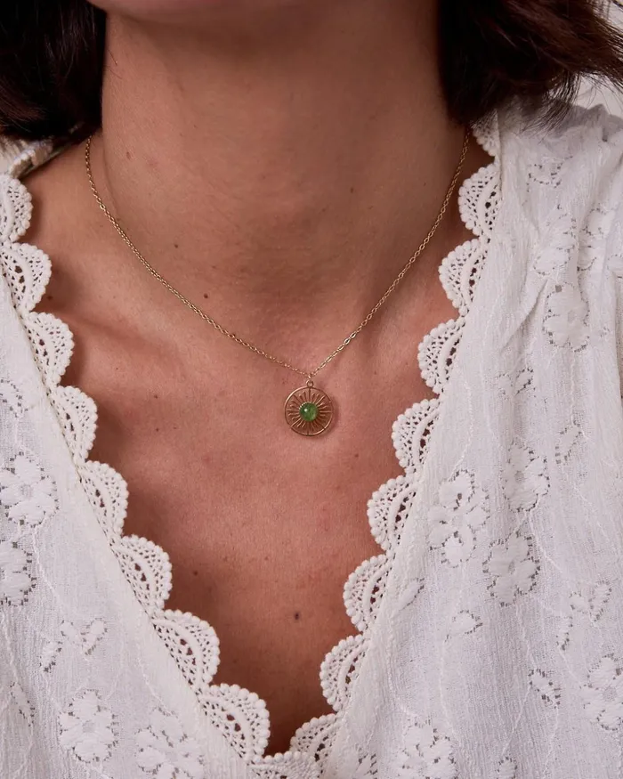 Sol Calipta Pendant Eucalyptus Women Polin Et Moi Jewelry