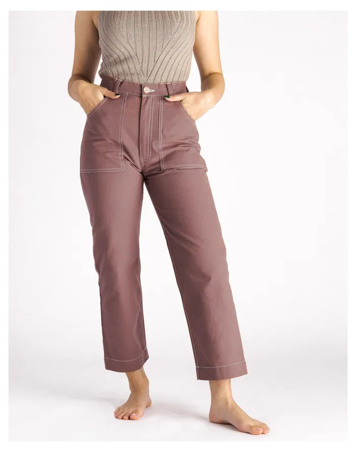 SOLUNA COLLECTIVE Clay Cargo Pants Umber Women Madewell Pants