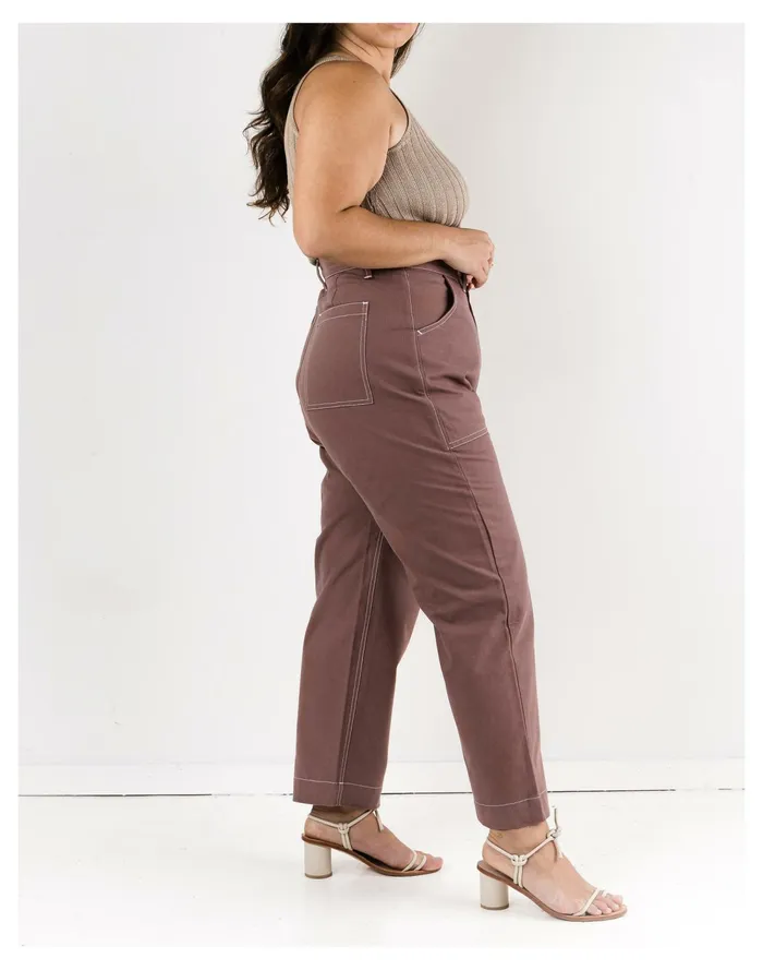 SOLUNA COLLECTIVE Clay Cargo Pants Umber Women Madewell Pants