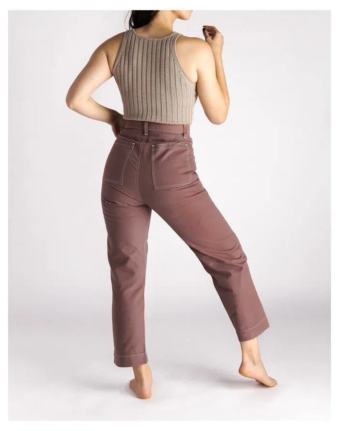 SOLUNA COLLECTIVE Clay Cargo Pants Umber Women Madewell Pants