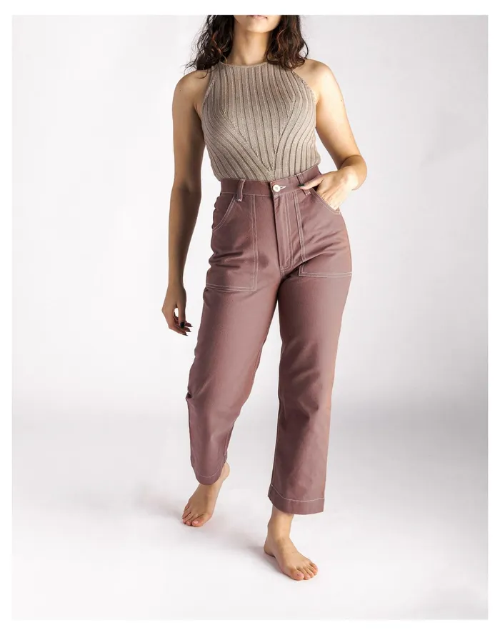 SOLUNA COLLECTIVE Clay Cargo Pants Umber Women Madewell Pants