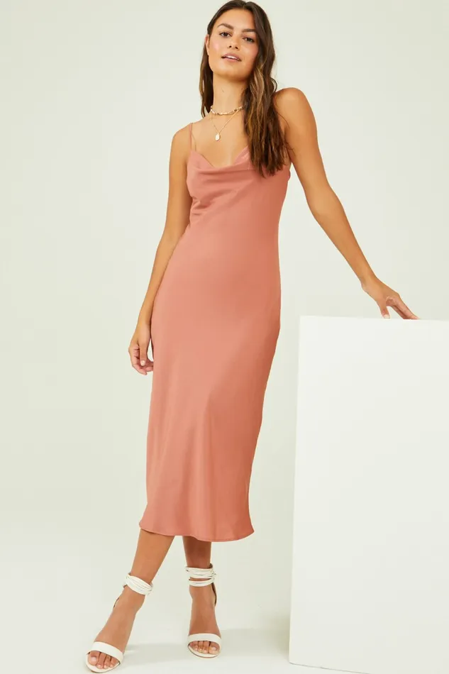 Special Occasion Blythe Satin Slip Midi Dress 8211 Altar8217d State Women