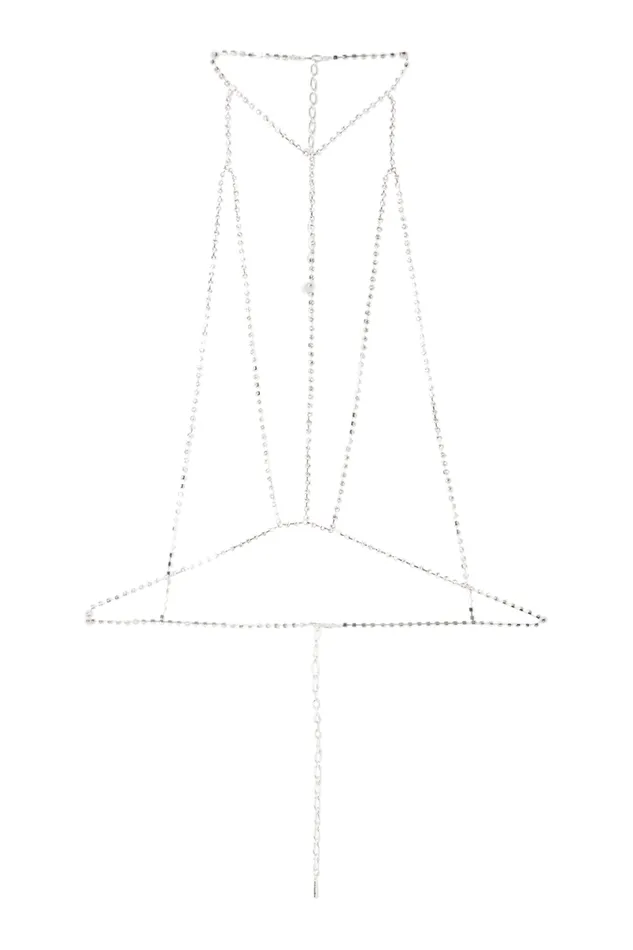 Statement Chain Body Jewellery Silver Women Karen Millen Jewellery