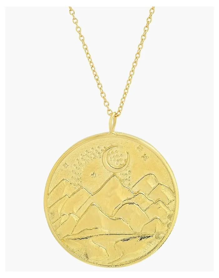 STUDIO GRUN Mountain Necklace Gold Women Madewell Necklaces