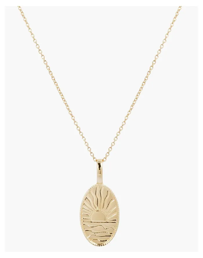 STUDIO GRUN Rising Sun Necklace Gold Women Madewell Necklaces