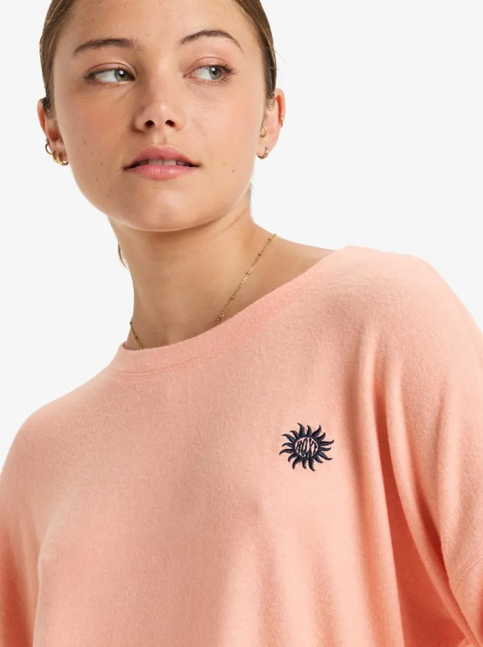 Sunday Cozy 8211 Long Sleeves Top Salmon Women Roxy TShirts and Tops