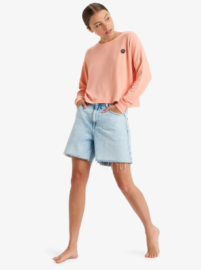 Sunday Cozy 8211 Long Sleeves Top Salmon Women Roxy TShirts and Tops
