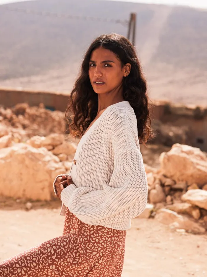 Sundaze Washed 8211 Cardigan Egret Women Roxy Jumpers and Cardigans