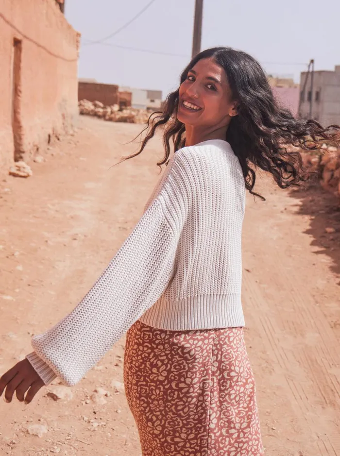 Sundaze Washed 8211 Cardigan Egret Women Roxy Jumpers and Cardigans