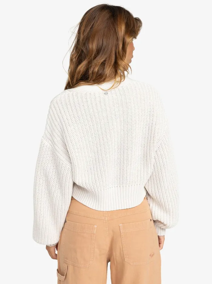 Sundaze Washed 8211 Cardigan Egret Women Roxy Jumpers and Cardigans