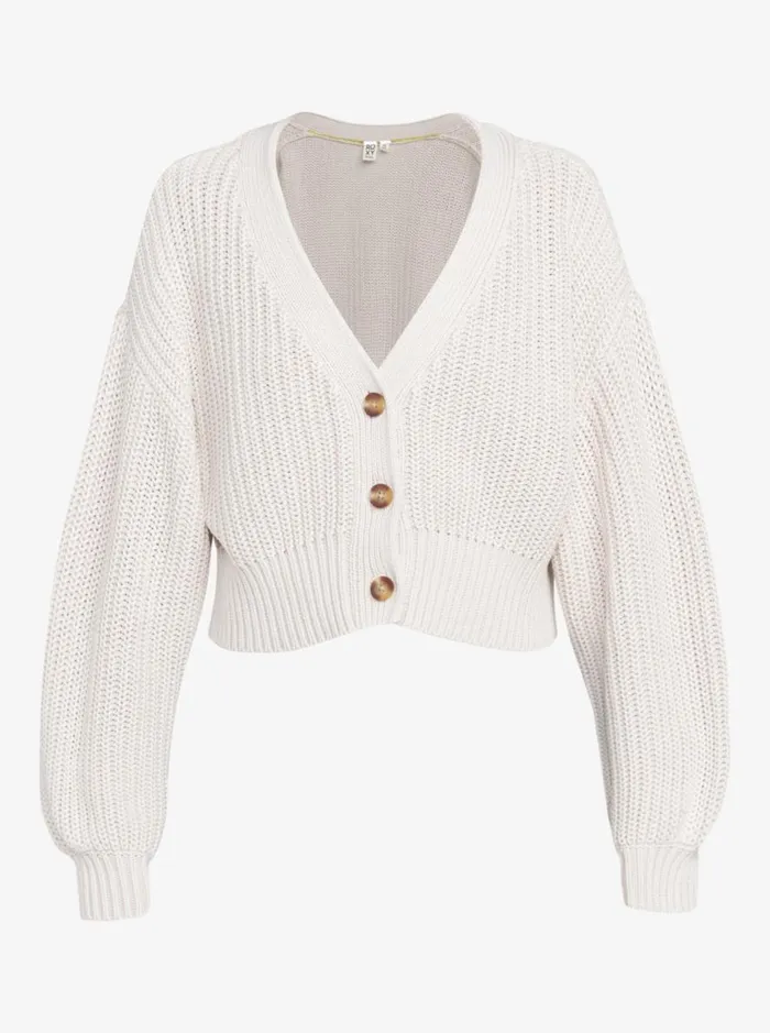 Sundaze Washed 8211 Cardigan Egret Women Roxy Jumpers and Cardigans