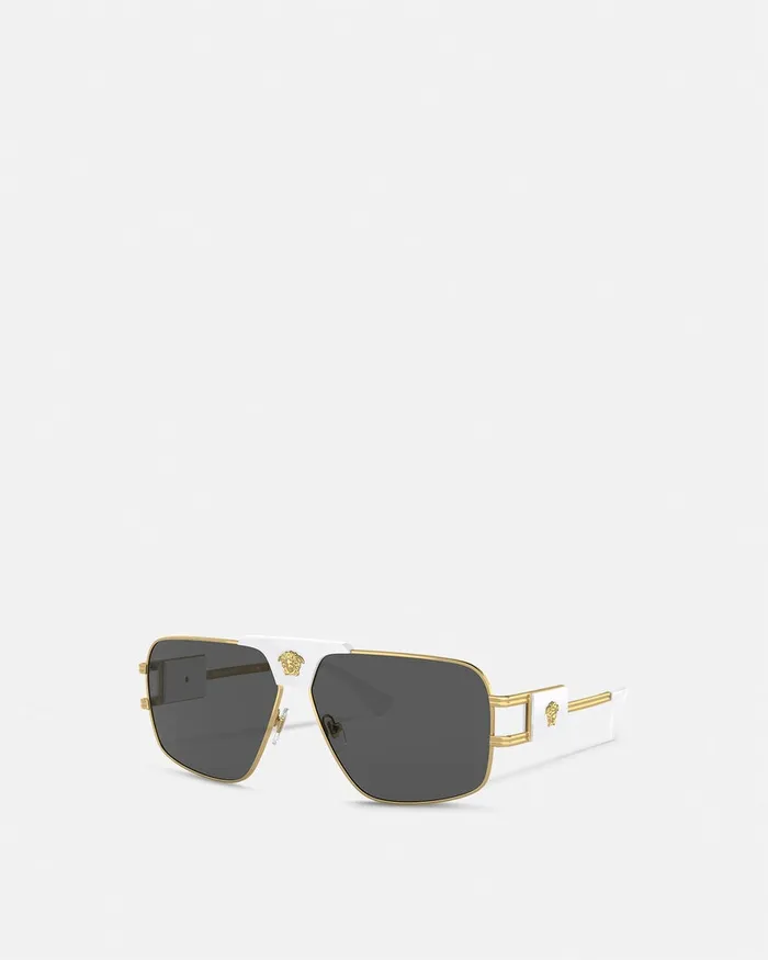 Sunglasses Men Versace Navigator Sunglasses White