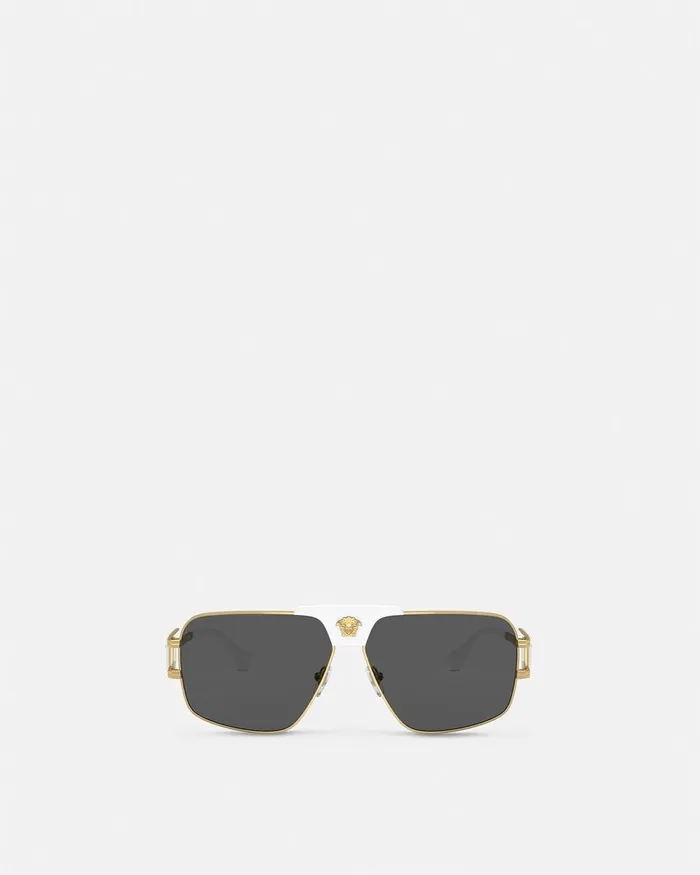 Sunglasses Men Versace Navigator Sunglasses White