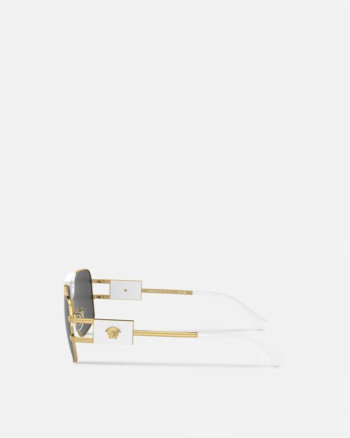 Sunglasses Men Versace Navigator Sunglasses White