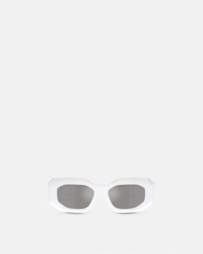 Sunglasses MenWomen Versace Maxi Medusa Biggie Sunglasses White