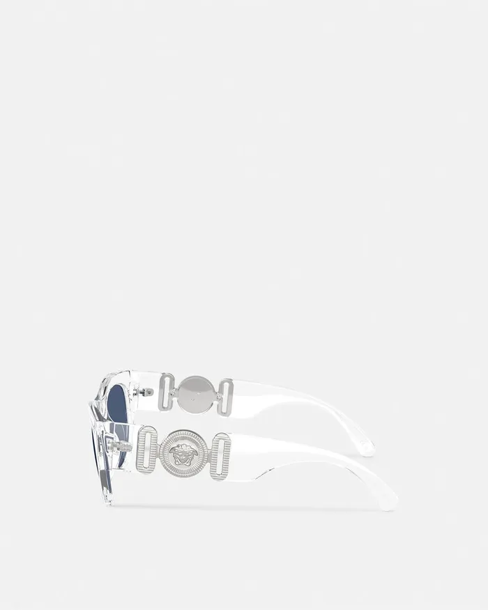 Sunglasses WomenMen Versace Medusa Biggie Sunglasses Transparent