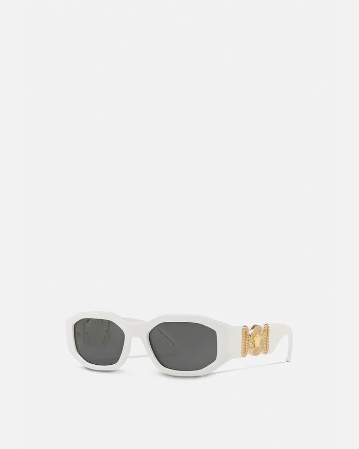 Sunglasses WomenMen Versace Medusa Biggie Sunglasses White