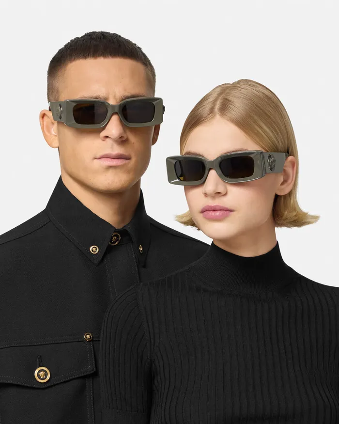 Sunglasses WomenMen Versace Medusa Medallion Sunglasses Dark Green