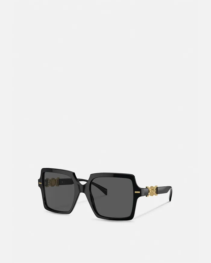 Sunglasses Women Versace Medusa 03995 Butterfly Sunglasses Blackgold