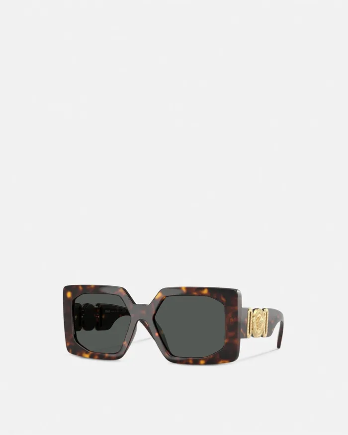 Sunglasses Women Versace Medusa Biggie Maxi Sunglasses Havana