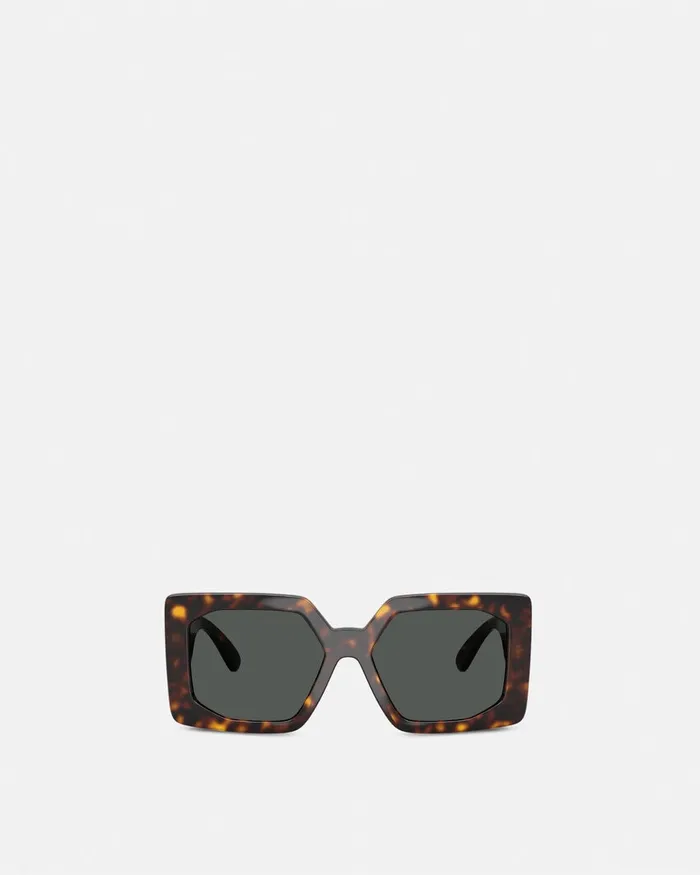 Sunglasses Women Versace Medusa Biggie Maxi Sunglasses Havana