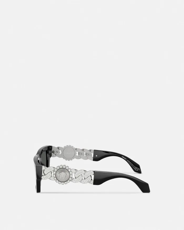 Sunglasses Women Versace Runway Limited Edition Sunglasses Blacksilver