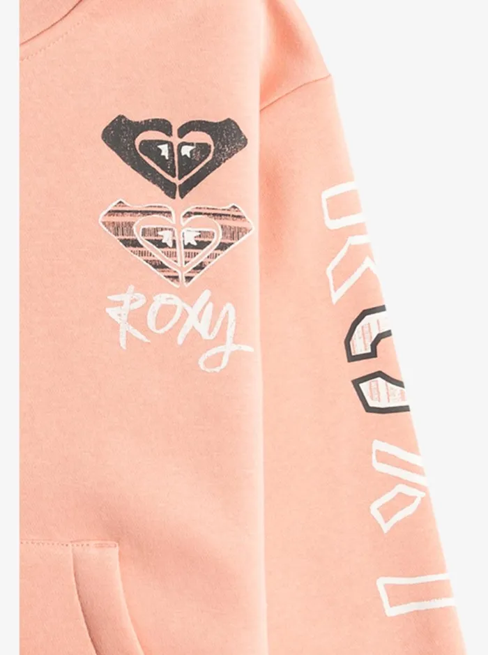 Surf Feeling 8211 ZipUp Hoodie For Girls 4 8211 16 Candlelight Peach Kids Roxy Mini Me