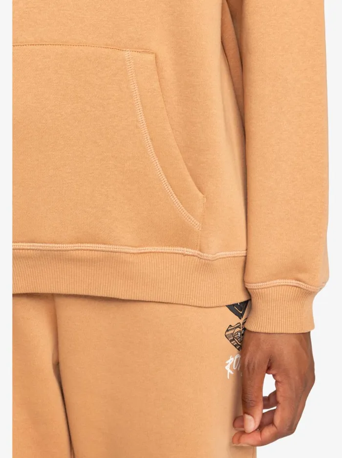 Surf Stoked 8211 Pullover Hoodie Camel KidsWomen Roxy Mini Me