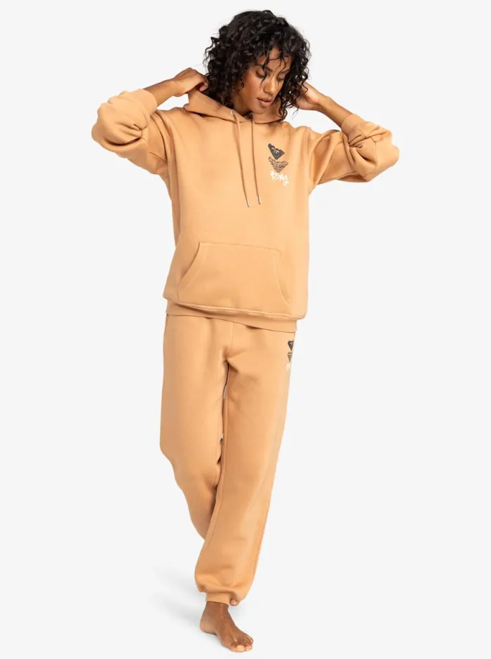 Surf Stoked 8211 Pullover Hoodie Camel KidsWomen Roxy Mini Me