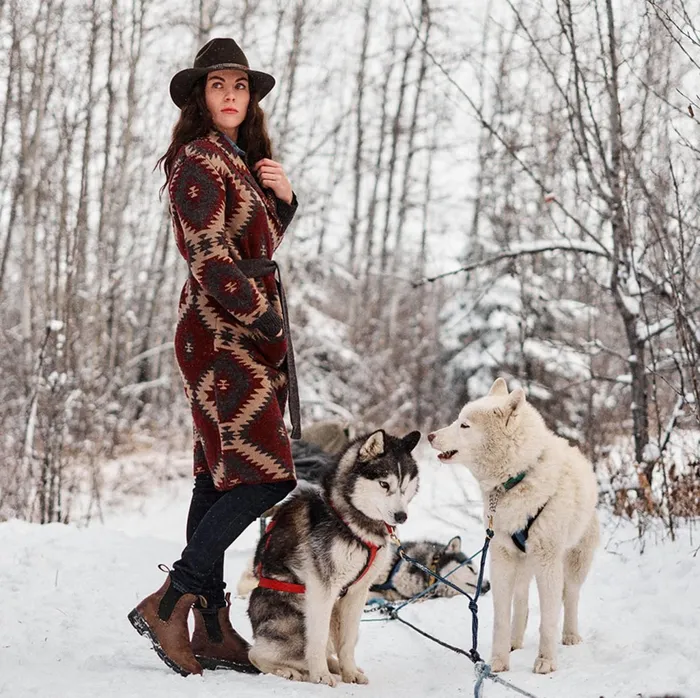 Sweaters Women Stetson Aztec Duster Sweater Wine