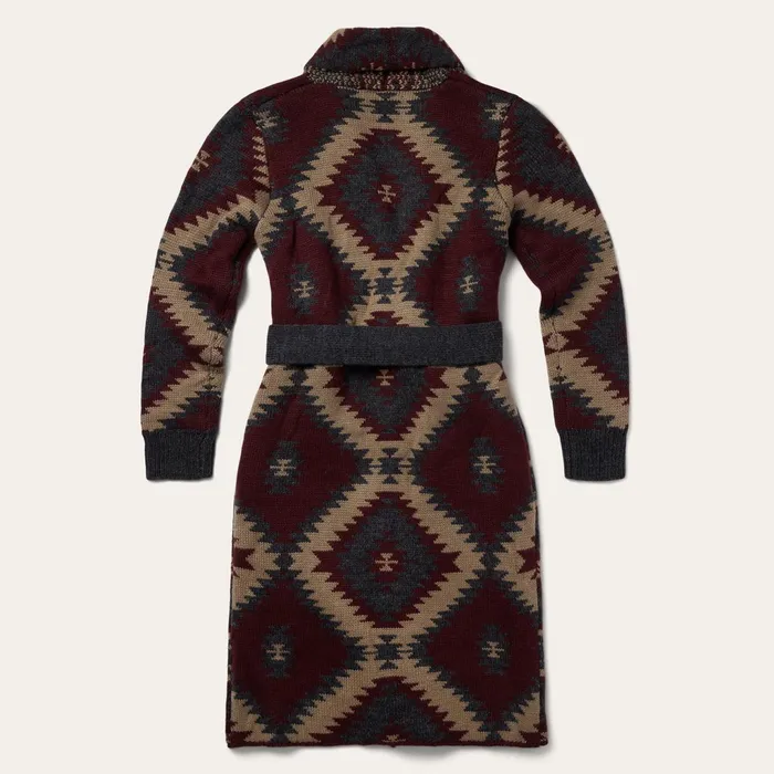 Sweaters Women Stetson Aztec Duster Sweater Wine