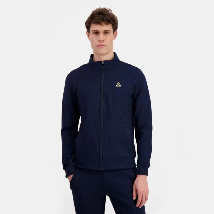 Sweatshirts Men Le Coq Sportif Coq D039or ZipUp Sweatshirtshirt Dark Velvet