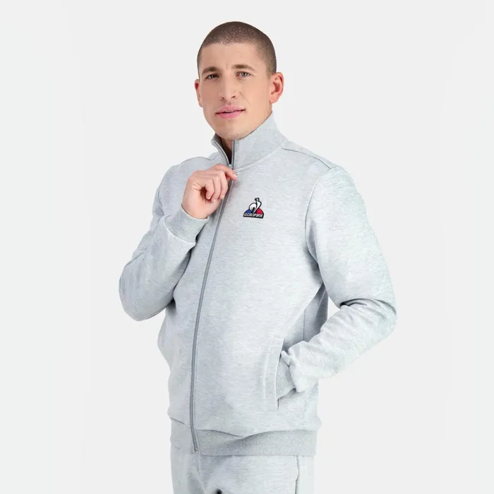 Sweatshirts Men Le Coq Sportif Essentiels ZipUp Sweatshirtshirt Gris Chin Clair