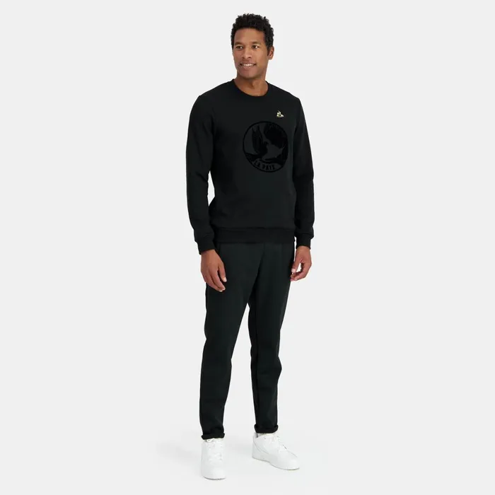 Sweatshirts Men Le Coq Sportif RoundNeck Sweatshirtshirt Motif La Paix Black