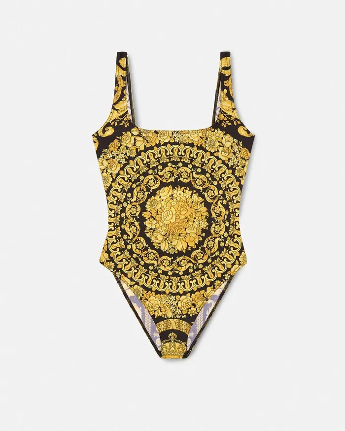 Swimwear Women Versace Barocco OnePiece Swimsuit Print