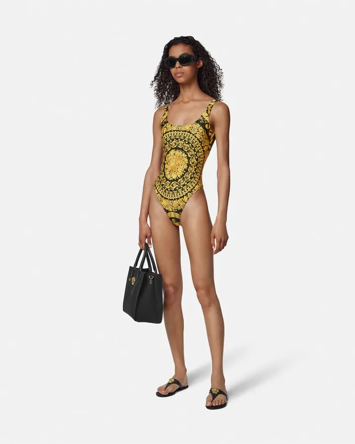 Swimwear Women Versace Barocco OnePiece Swimsuit Print